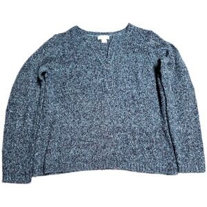 Christopher & Banks Knit Sweater Women's Size M Speckled Green Long Sleeve
